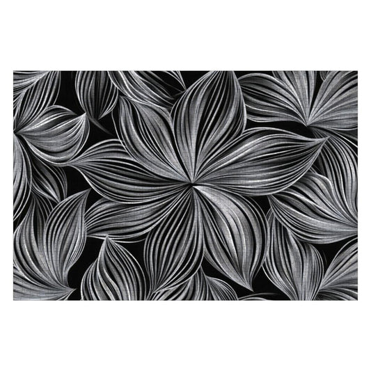 ColorFlow | Monochrome Petal Harmony Wooden Jigsaw Puzzle Minimal Floral Line Art Puzzle