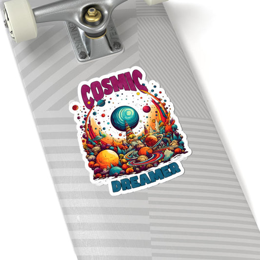 ColorFlow | Cosmic Dreamer Psychedelic Space Fantasy Retro Galaxy Art Vinyl Sticker
