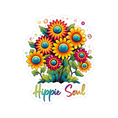 ColorFlow | Hippie Soul Groovy Floral Sunshine Psychedelic Flower Power Art Vinyl Sticker