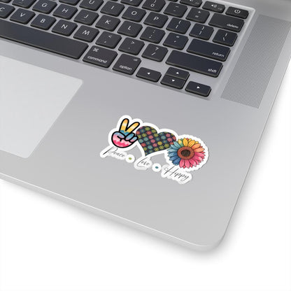 ColorFlow | Peace Love Floral Power Flower Child Boho Retro Art Vinyl Sticker