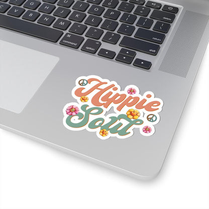 ColorFlow | Hippie Soul Script Typography Retro Peace Flower Power Art Vinyl Sticker