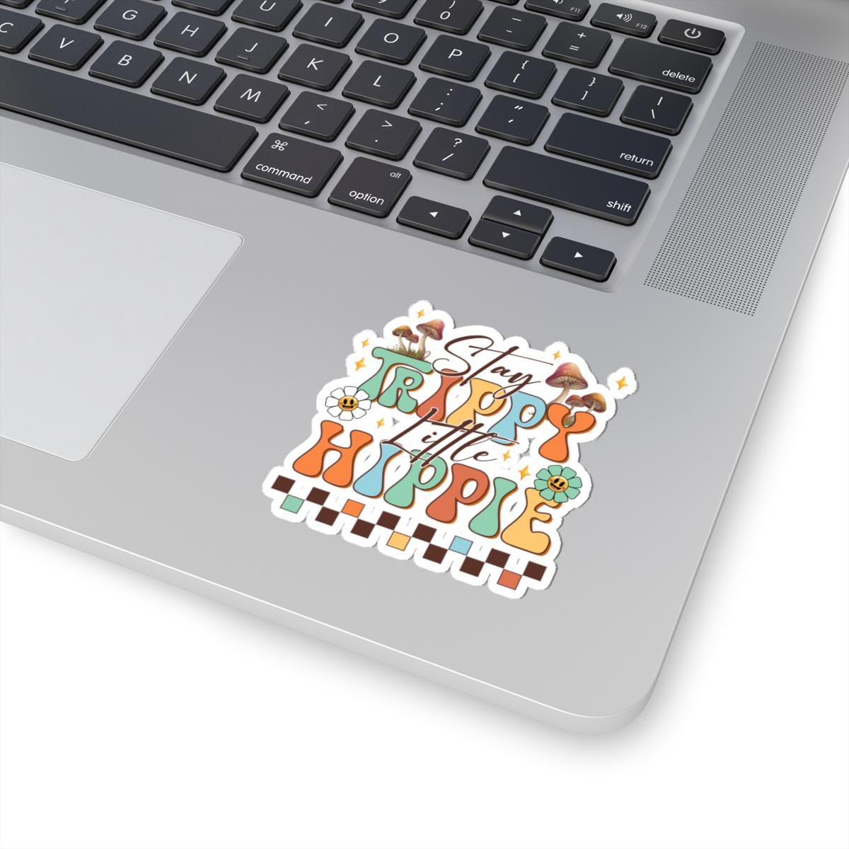 ColorFlow | Stay Trippy Little Hippie Retro Mushroom Psychedelic Sunshine Art Vinyl Sticker