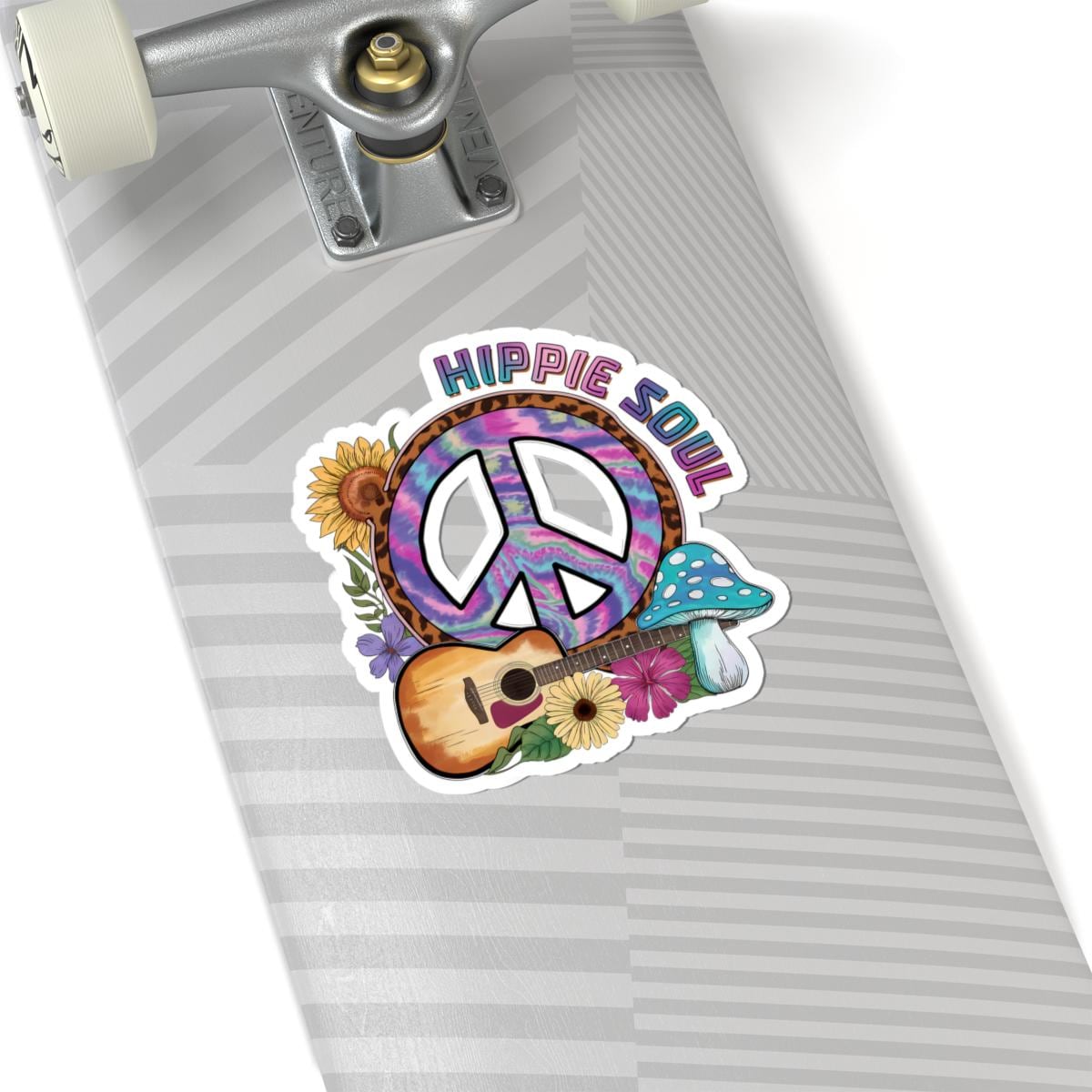 ColorFlow | Hippie Soul Tie Dye Peace Sign Guitar Floral Boho Art Vinyl Sticker