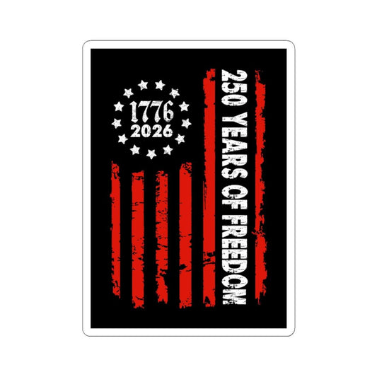 ColorFlow | 1776 to 2026 American Flag Vinyl Sticker | Patriotic Stars and Stripes Liberty Design