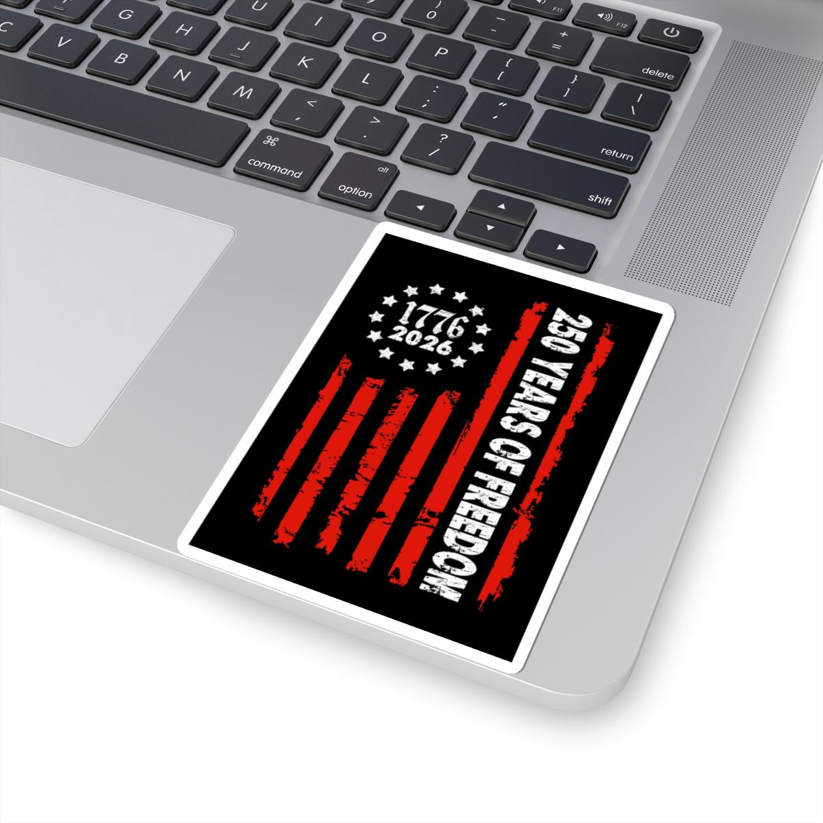 ColorFlow | 1776 to 2026 American Flag Vinyl Sticker | Patriotic Stars and Stripes Liberty Design