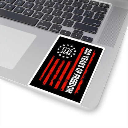 ColorFlow | 1776 to 2026 American Flag Vinyl Sticker | Patriotic Stars and Stripes Liberty Design