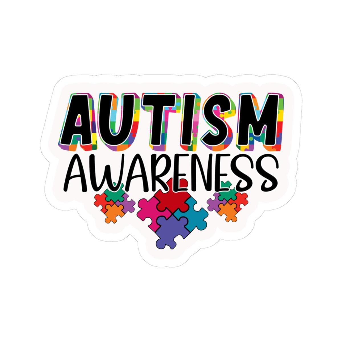 ColorFlow | Autism Awareness Vinyl Sticker | Bright Puzzle Pieces Inclusion Support Artwork