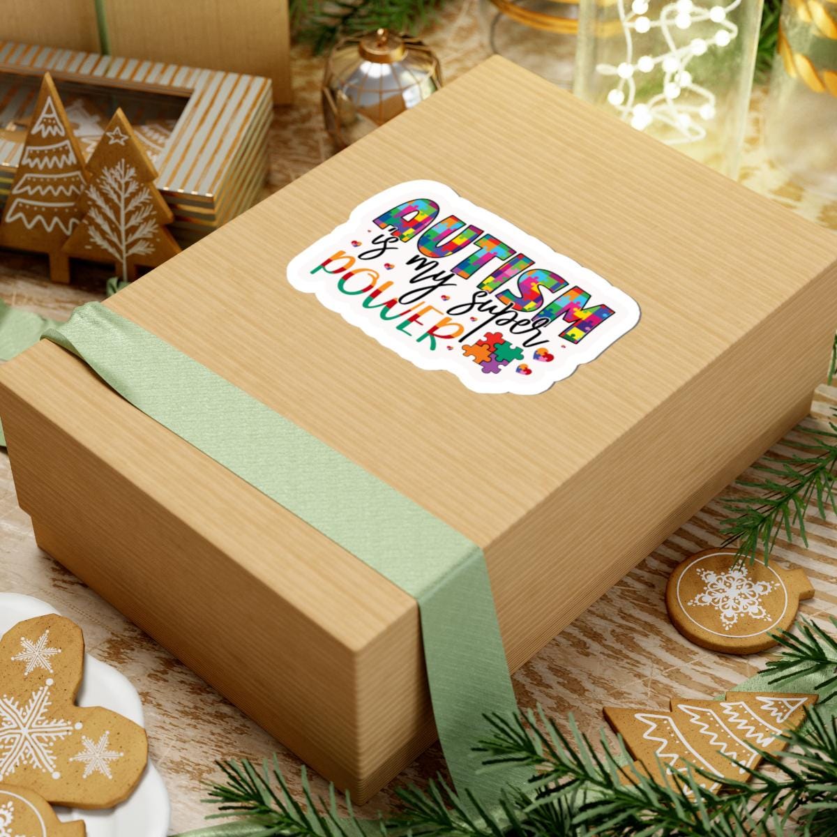 ColorFlow | Autism Is My Super Power Vinyl Sticker | Empowering Puzzle Theme Neurodiversity Design
