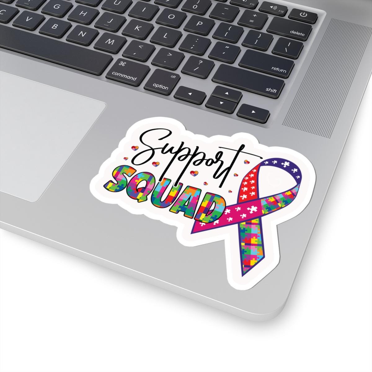 ColorFlow | Support Squad Vinyl Sticker | Autism Advocacy Ribbon Puzzle Community Design