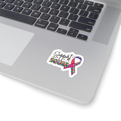 ColorFlow | Support Squad Vinyl Sticker | Autism Advocacy Ribbon Puzzle Community Design