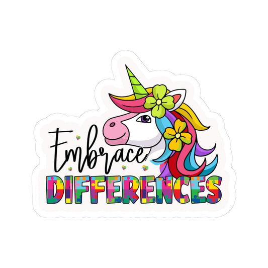 ColorFlow | Embrace Differences Vinyl Sticker | Unicorn Puzzle Autism Inclusion Art Design