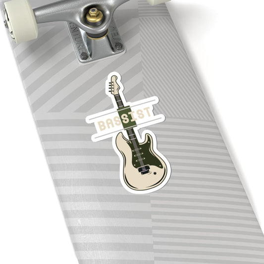ColorFlow | Bassist Electric Guitar Vinyl Sticker | Vintage Bass Guitar Musician Statement Design