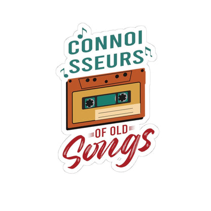 ColorFlow | Connoisseurs of Old Songs Vinyl Sticker | Retro Cassette Tape Classic Music Nostalgia Design