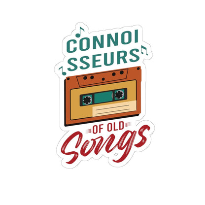 ColorFlow | Connoisseurs of Old Songs Vinyl Sticker | Retro Cassette Tape Classic Music Nostalgia Design