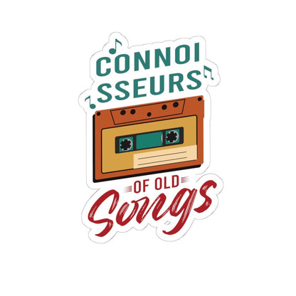 ColorFlow | Connoisseurs of Old Songs Vinyl Sticker | Retro Cassette Tape Classic Music Nostalgia Design