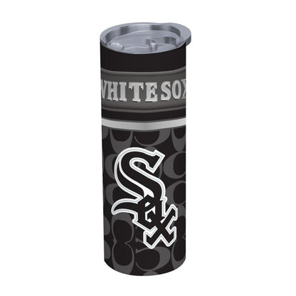 ColorFlow | Chicago White Sox Inspired Fashion 20oz Skinny Stainless Steel Tumbler With Straw Sleek Game Day Drinkware
