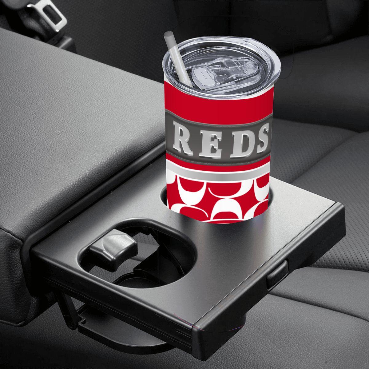 ColorFlow | Cincinnati Reds Inspired Fashion 20oz Skinny Stainless Steel Tumbler With Straw Classic Baseball Gift Cup
