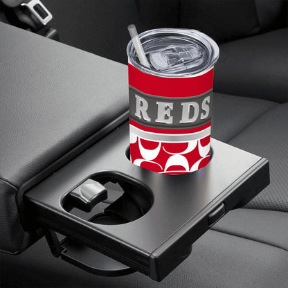 ColorFlow | Cincinnati Reds Inspired Fashion 20oz Skinny Stainless Steel Tumbler With Straw Classic Baseball Gift Cup