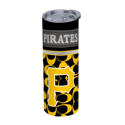 ColorFlow | Pittsburgh Pirates Inspired Fashion 20oz Skinny Stainless Steel Tumbler With Straw Striking Baseball Travel Mug