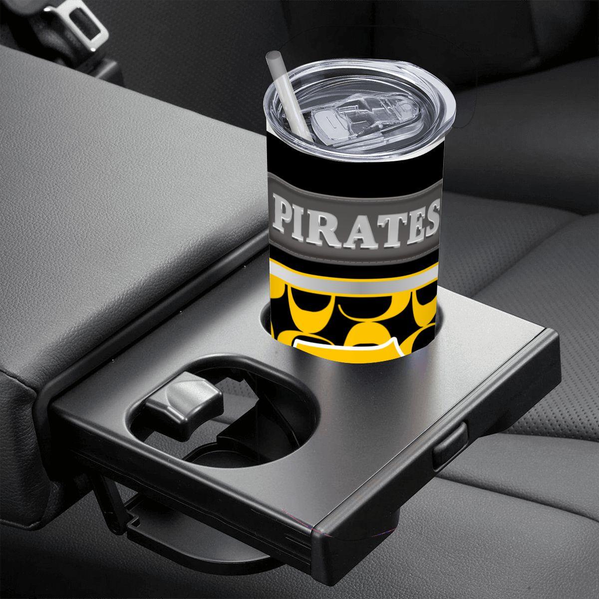 ColorFlow | Pittsburgh Pirates Inspired Fashion 20oz Skinny Stainless Steel Tumbler With Straw Striking Baseball Travel Mug