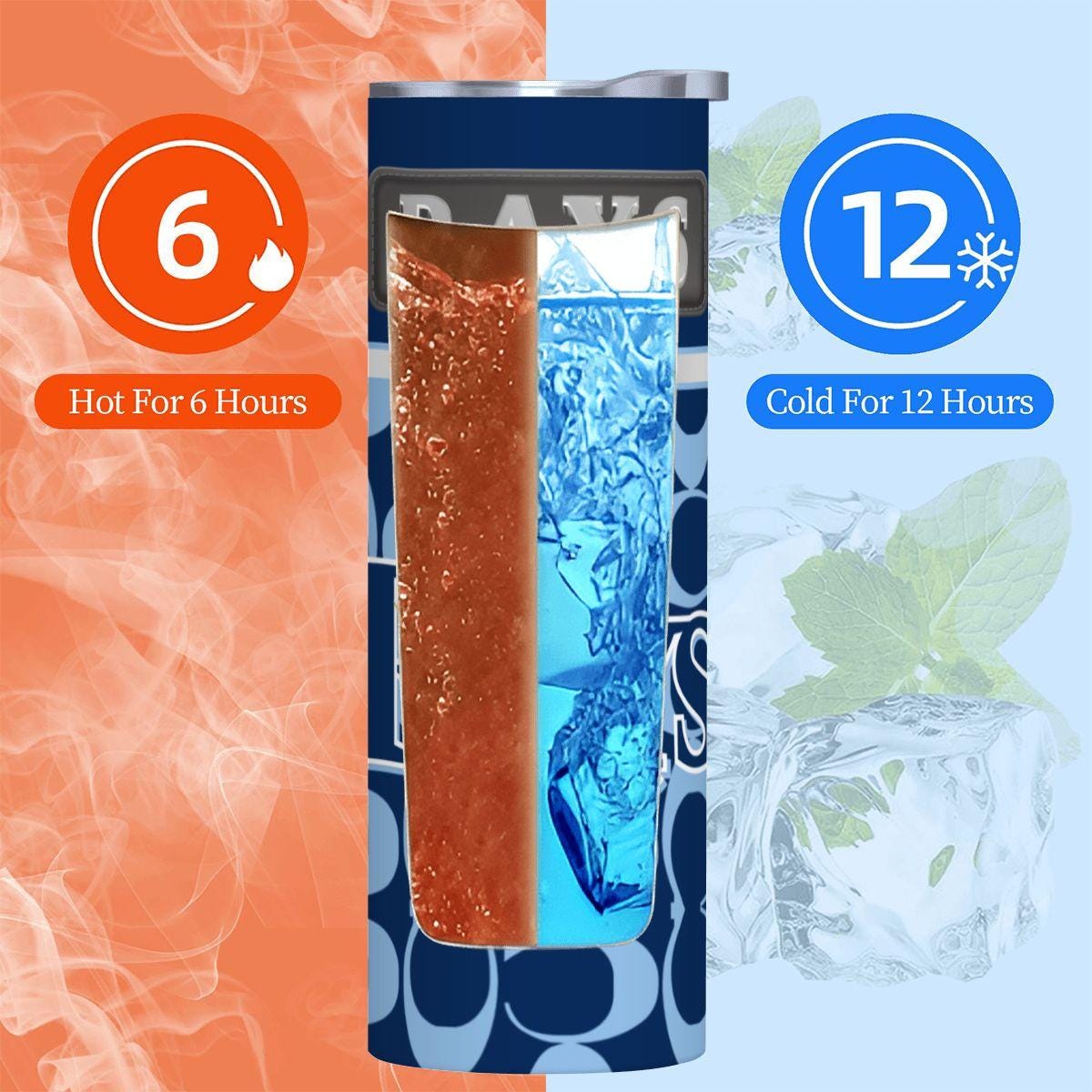 ColorFlow | Tampa Bay Rays Inspired Fashion 20oz Skinny Stainless Steel Tumbler With Straw Coastal Baseball Fan Gift