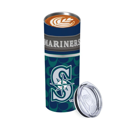 ColorFlow | Seattle Mariners Inspired Fashion 20oz Skinny Stainless Steel Tumbler With Straw Northwest Baseball Fan Cup