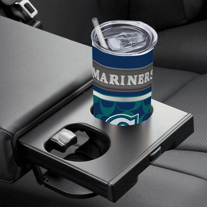 ColorFlow | Seattle Mariners Inspired Fashion 20oz Skinny Stainless Steel Tumbler With Straw Northwest Baseball Fan Cup