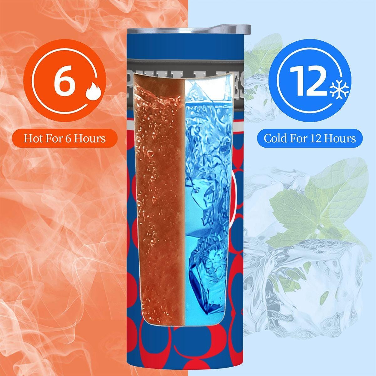 ColorFlow | Philadelphia Phillies Inspired Fashion 20oz Skinny Stainless Steel Tumbler With Straw Retro Game Day Drinkware
