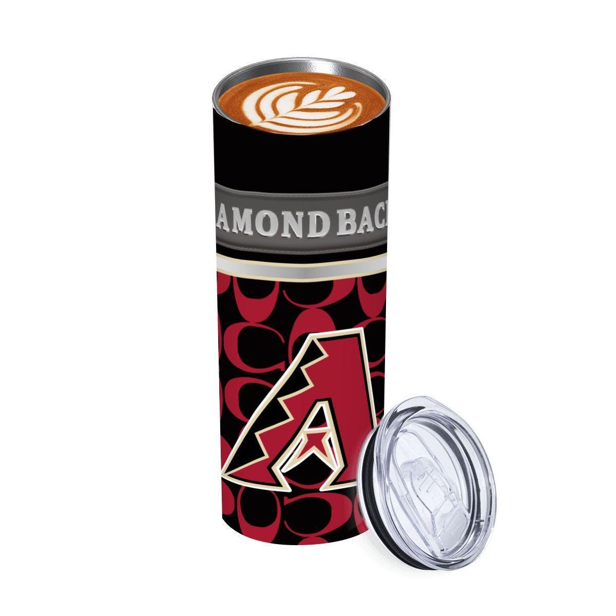 ColorFlow | Arizona Diamondbacks Inspired Fashion 20oz Skinny Stainless Steel Tumbler With Straw Bold Desert Baseball Drinkware