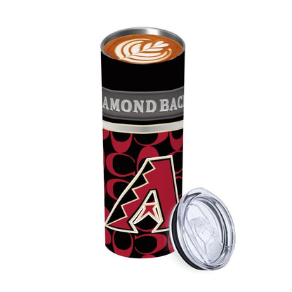ColorFlow | Arizona Diamondbacks Inspired Fashion 20oz Skinny Stainless Steel Tumbler With Straw Bold Desert Baseball Drinkware