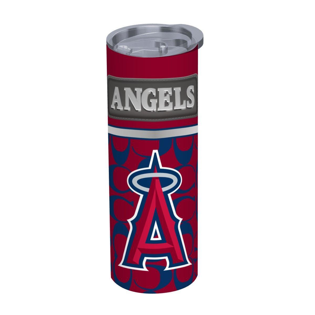 ColorFlow | Los Angeles Angels Inspired Fashion 20oz Skinny Stainless Steel Tumbler With Straw Bold Red Game Day Cup