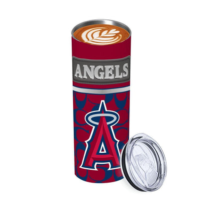 ColorFlow | Los Angeles Angels Inspired Fashion 20oz Skinny Stainless Steel Tumbler With Straw Bold Red Game Day Cup