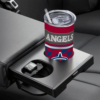 ColorFlow | Los Angeles Angels Inspired Fashion 20oz Skinny Stainless Steel Tumbler With Straw Bold Red Game Day Cup