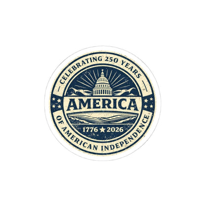 ColorFlow | Celebrating 250 Years of America Independence Patriotic Capitol Vinyl Sticker