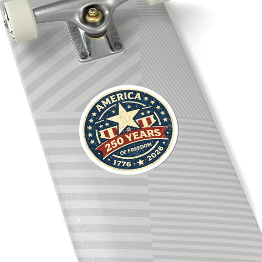 ColorFlow | America 250 Years Freedom Patriotic Star Shield Anniversary Vinyl Sticker