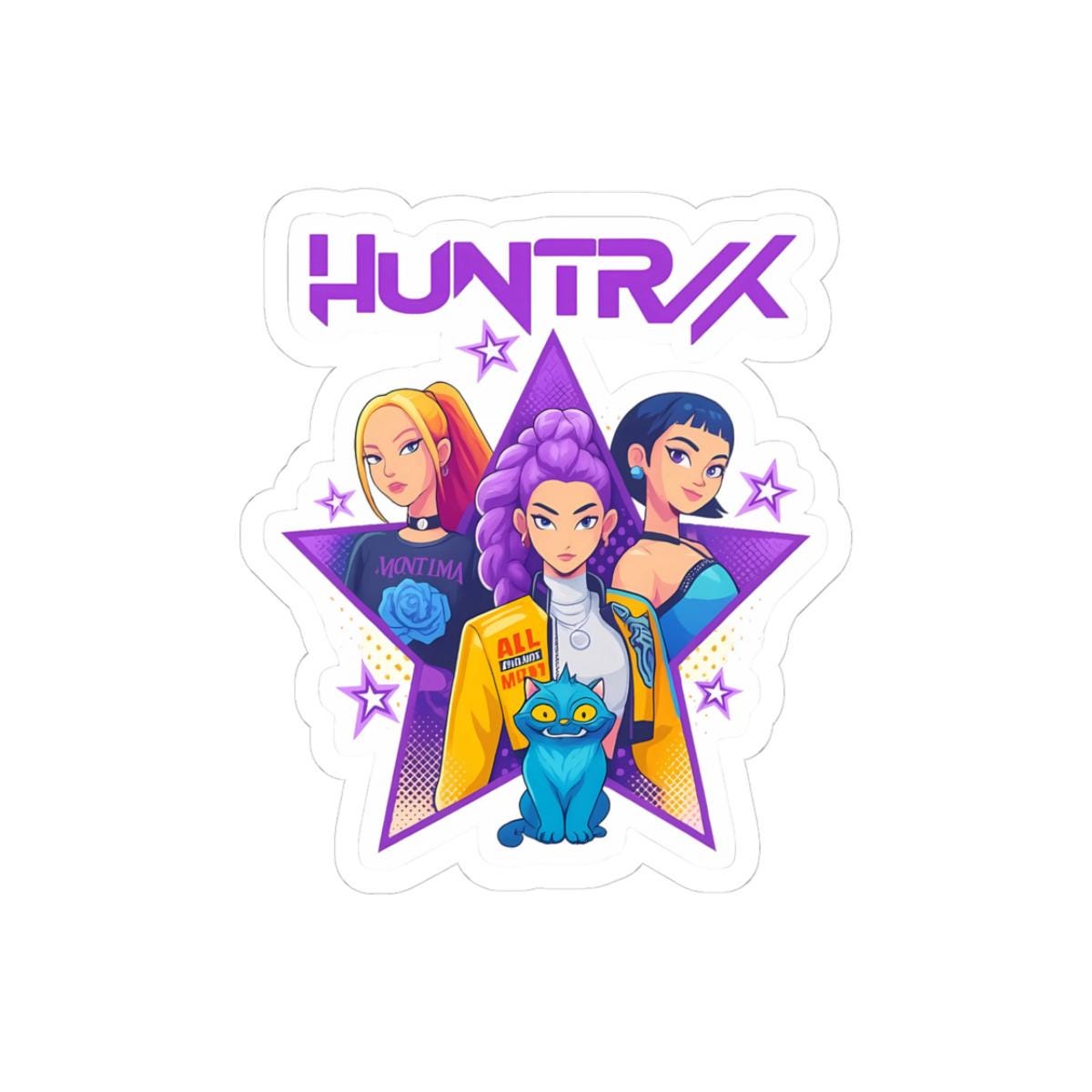 ColorFlow | Huntr K Fierce Kpop Girl Group Anime Star Design Vinyl Sticker