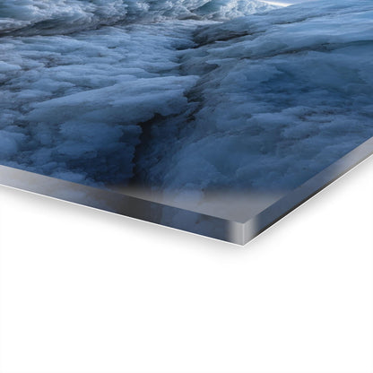 ColorFlow | Majestic Glacier Ice Passage Metal Wall Art | Frozen Arctic Landscape Decor | Cool Toned Nature Wall Accent