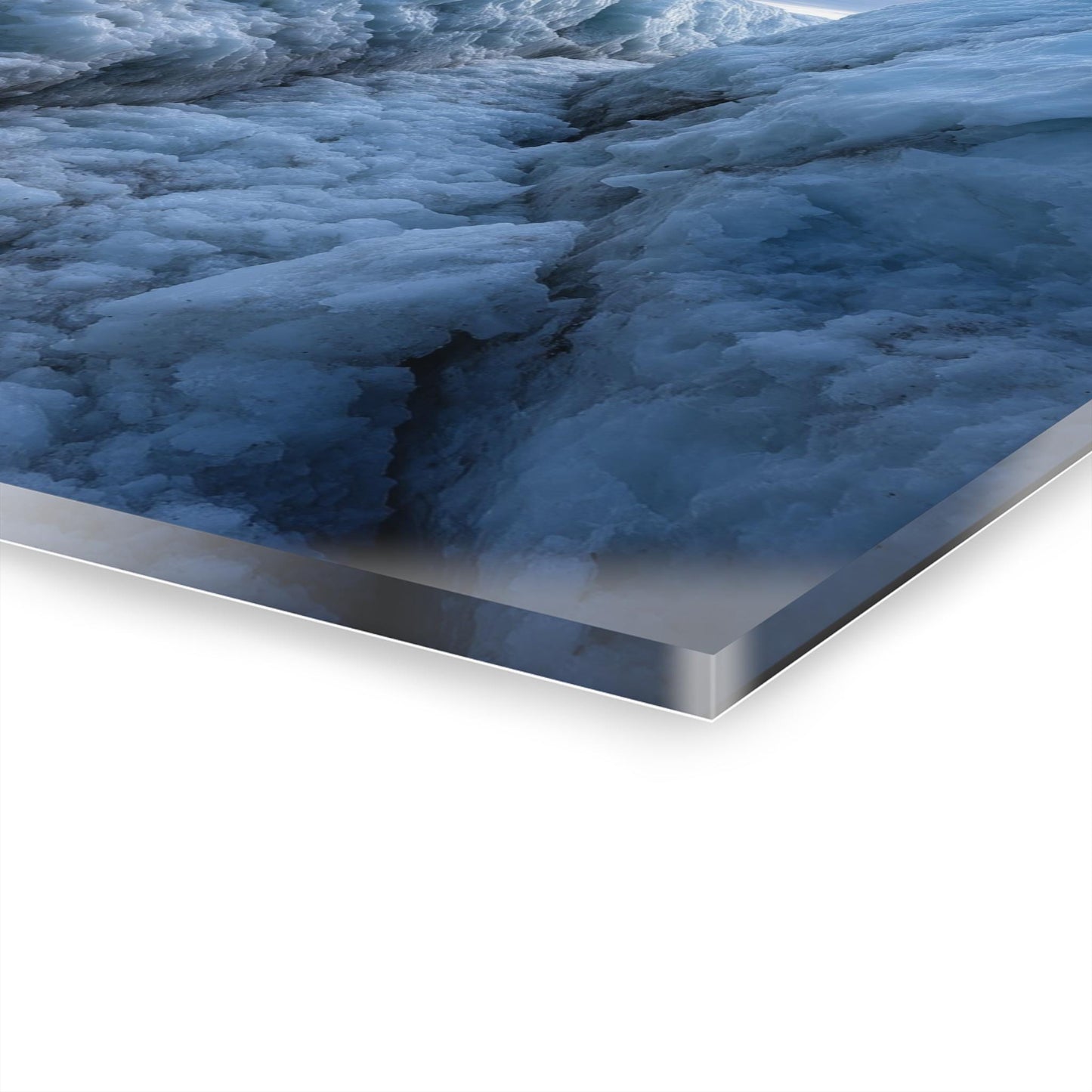 ColorFlow | Majestic Glacier Ice Passage Metal Wall Art | Frozen Arctic Landscape Decor | Cool Toned Nature Wall Accent