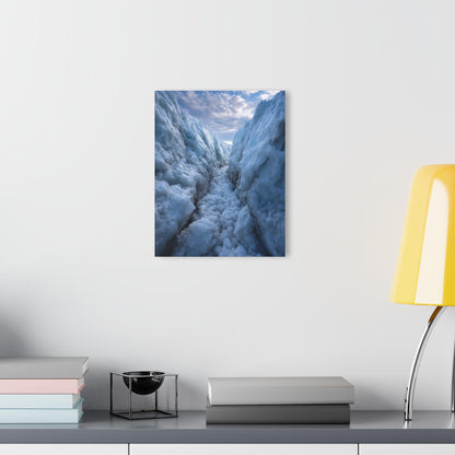 ColorFlow | Majestic Glacier Ice Passage Metal Wall Art | Frozen Arctic Landscape Decor | Cool Toned Nature Wall Accent