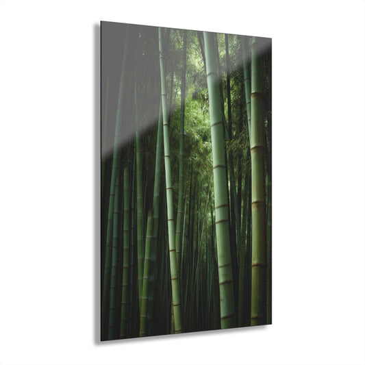 ColorFlow | Lush Bamboo Grove Metal Wall Art | Zen Green Forest Decor | Minimalist Nature Wall Statement