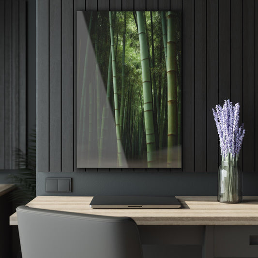 ColorFlow | Lush Bamboo Grove Metal Wall Art | Zen Green Forest Decor | Minimalist Nature Wall Statement