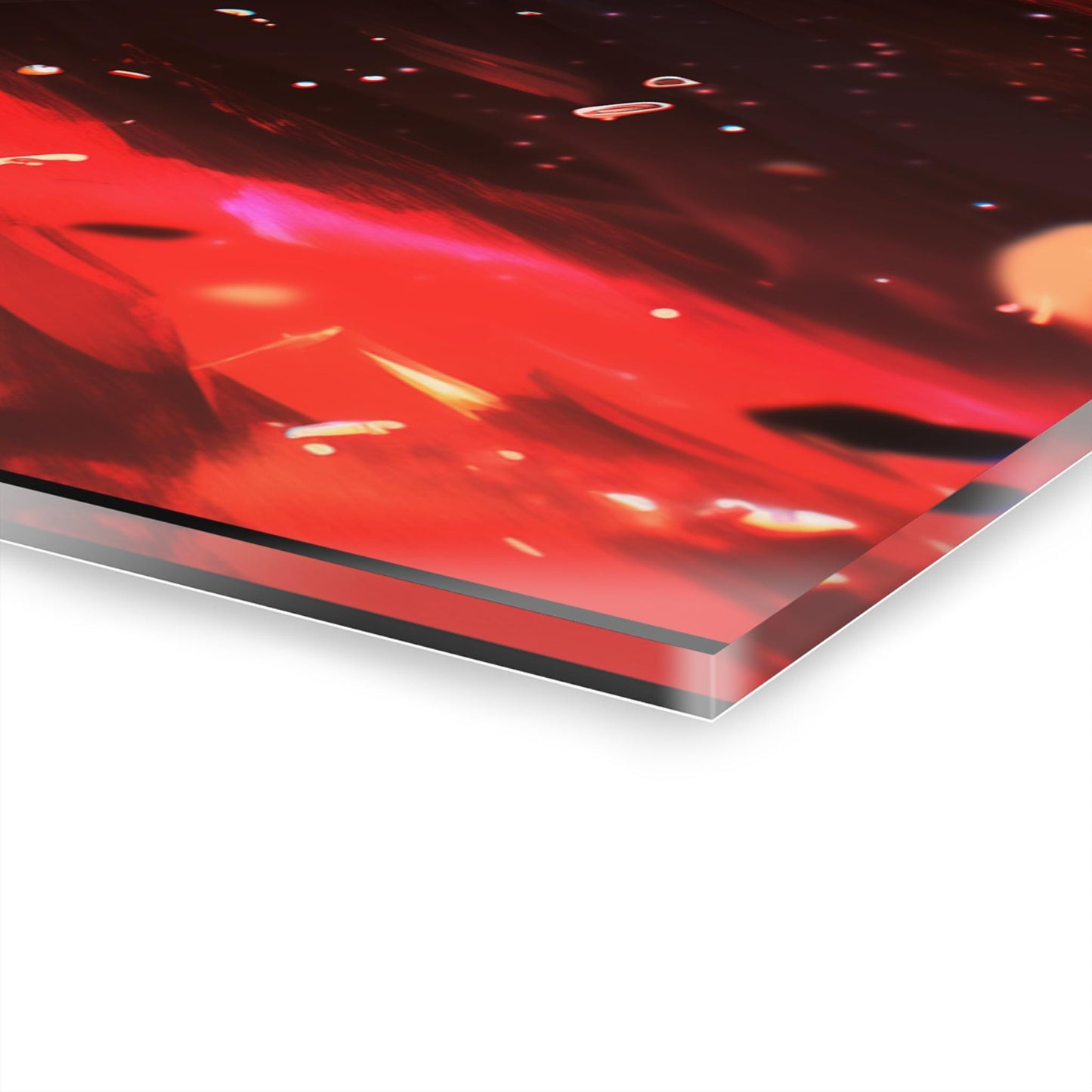ColorFlow | Crimson Eclipse Ninja Anime Metal Wall Art | Shadow Rage Manga Inspired Room Decor