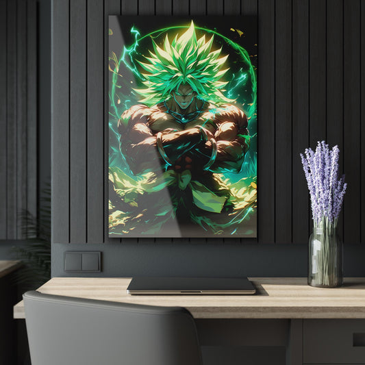 ColorFlow | Emerald Berserker Warrior Anime Metal Wall Art | Savage Power Manga Inspired Decor