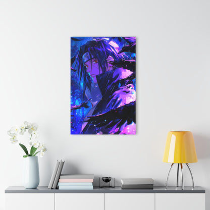 ColorFlow | Midnight Raven Shinobi Anime Metal Wall Art | Crimson Eye Manga Inspired Decor