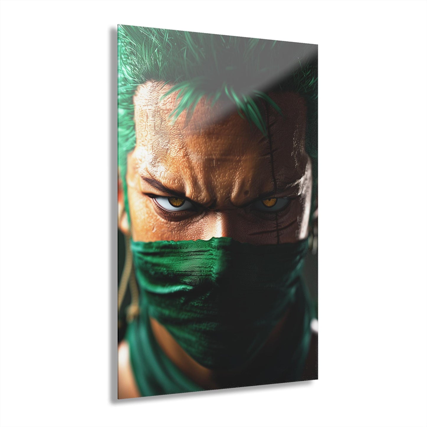 ColorFlow | Shadow Blade Ronin Anime Metal Wall Art | Intense Samurai Manga Room Decor