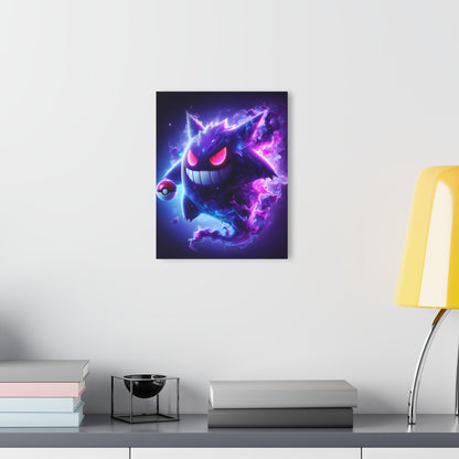 ColorFlow | Neon Phantom Creature Metal Wall Art | Electric Purple Gamer Room Decor