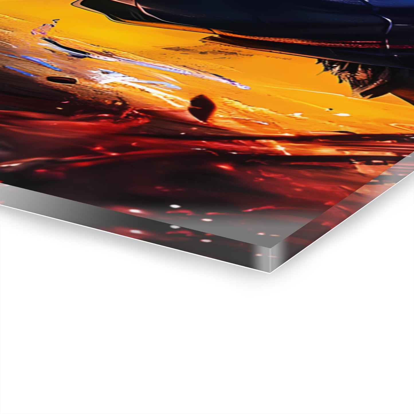 ColorFlow | Beast Mask Dual Blade Fighter Anime Metal Wall Art | Fierce Samurai Manga Decor