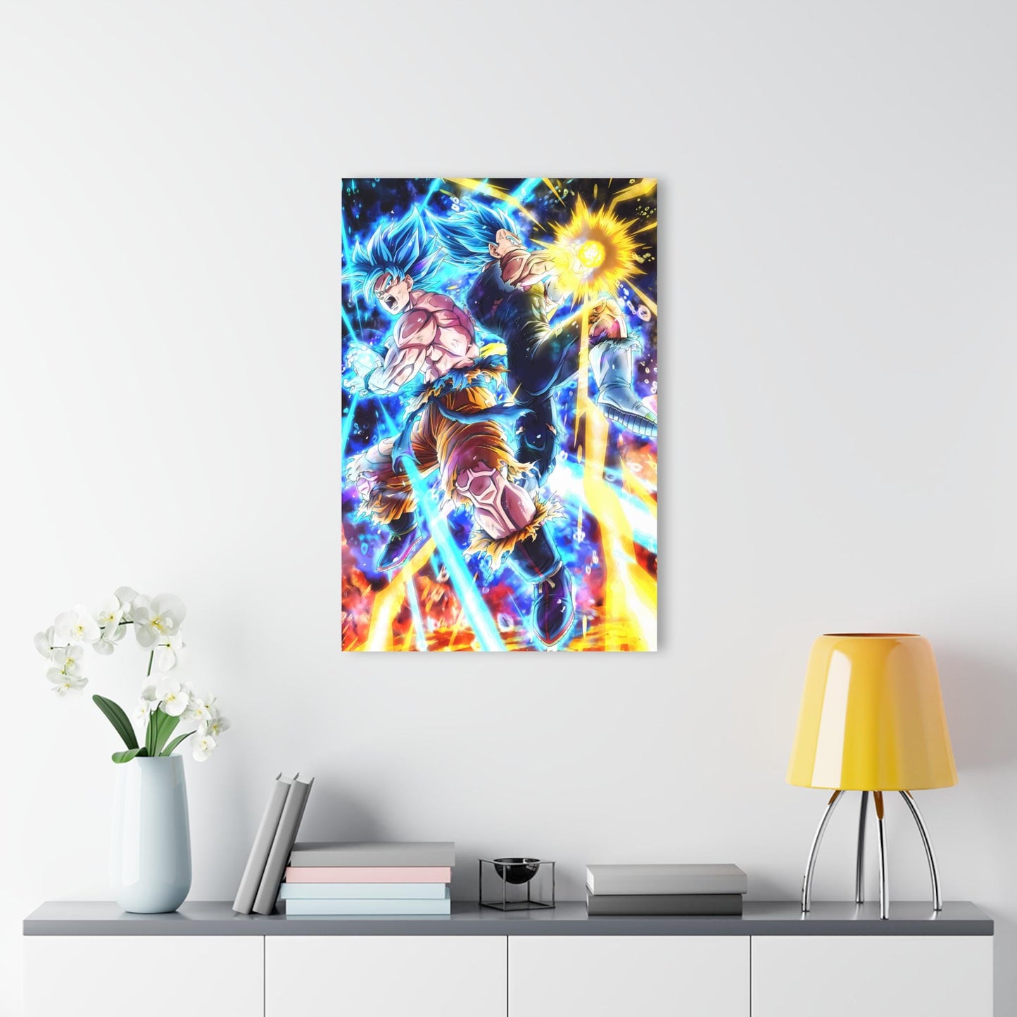 ColorFlow | Cosmic Fusion Battle Legends Anime Metal Wall Art | Ultimate Power Manga Decor