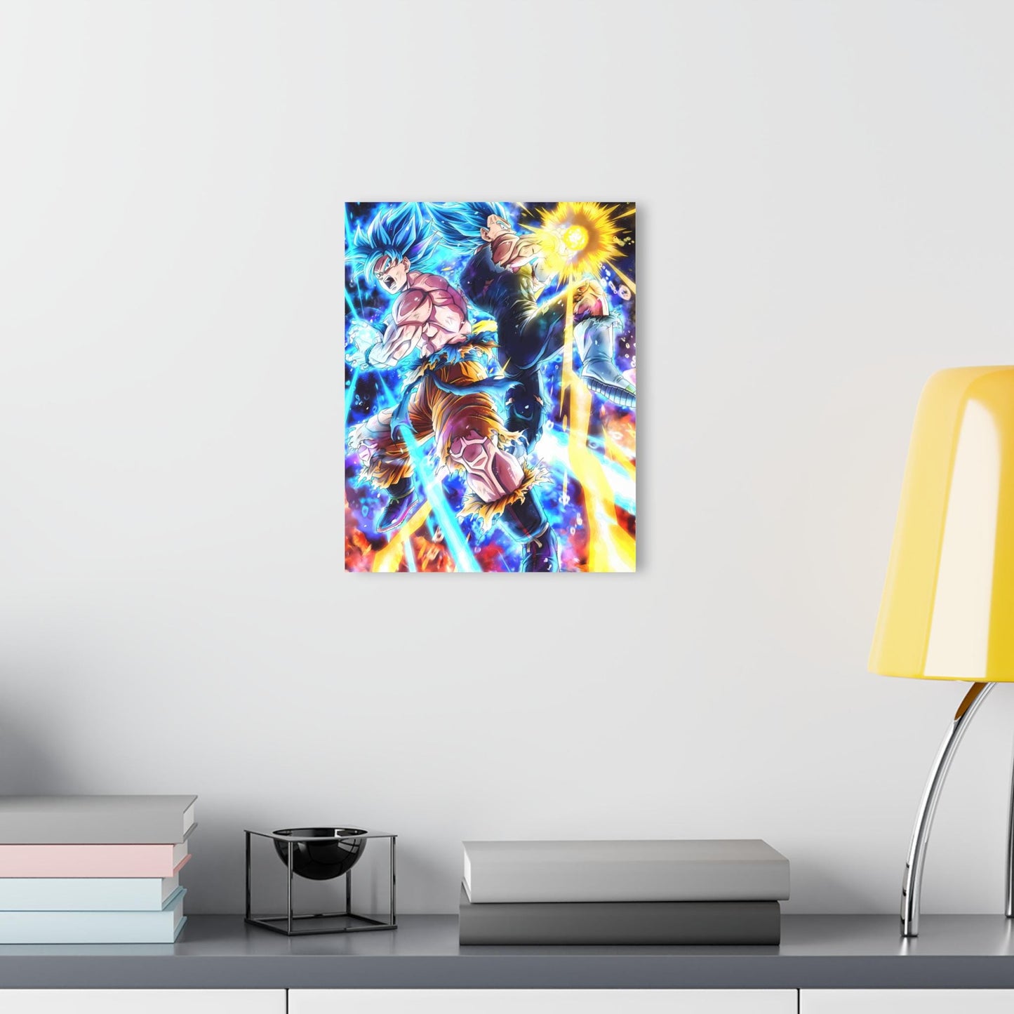 ColorFlow | Cosmic Fusion Battle Legends Anime Metal Wall Art | Ultimate Power Manga Decor