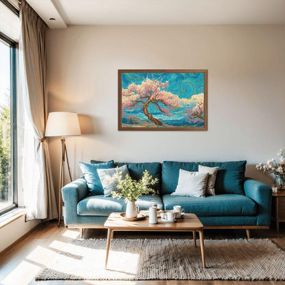 ColorFlow | Cherry Blossom Dreamscape Wooden Jigsaw Puzzle Art Inspired Mindful Puzzle Gift